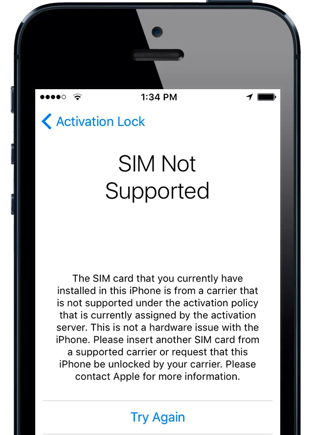 iPhone network locked