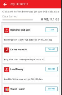 airtel free internet jackpot