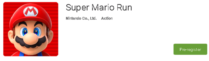 super mario run pre-register