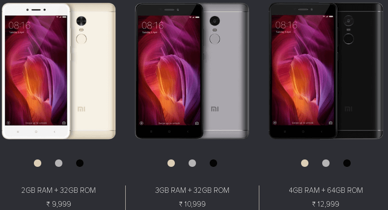 Mi Note 4 Variants