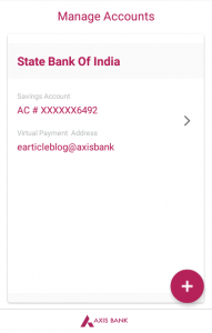 Axis Pay UPI linked bank account earticleblog