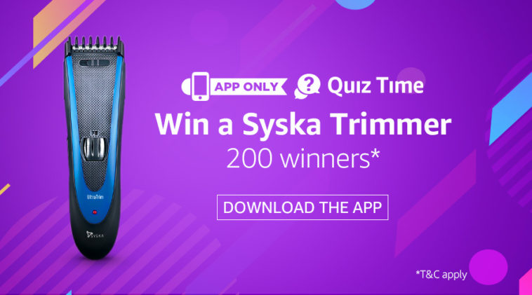  All Answers Amazon Syska Trimmer Quiz Amazon Quiz Time 