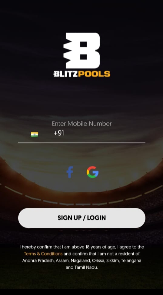 Blitz Pools Login