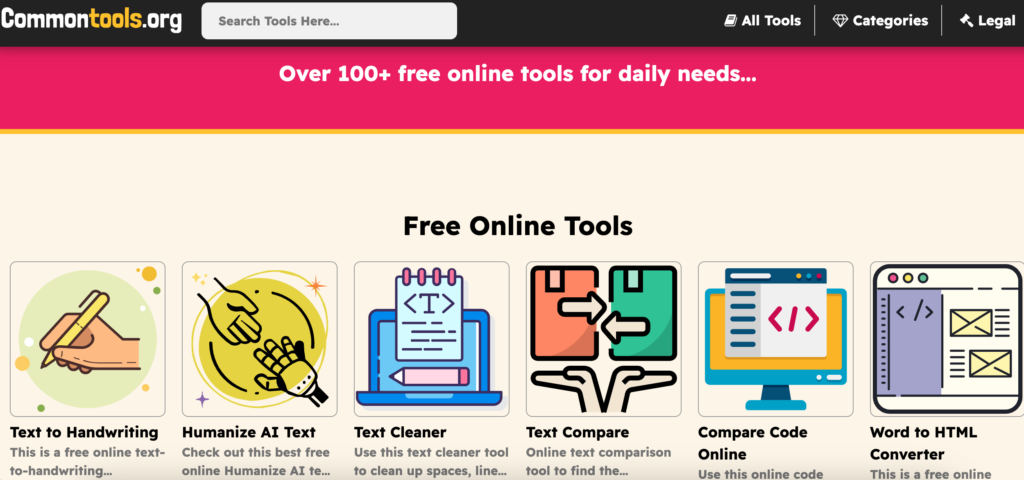 CommonTools : Over 100+ tools 