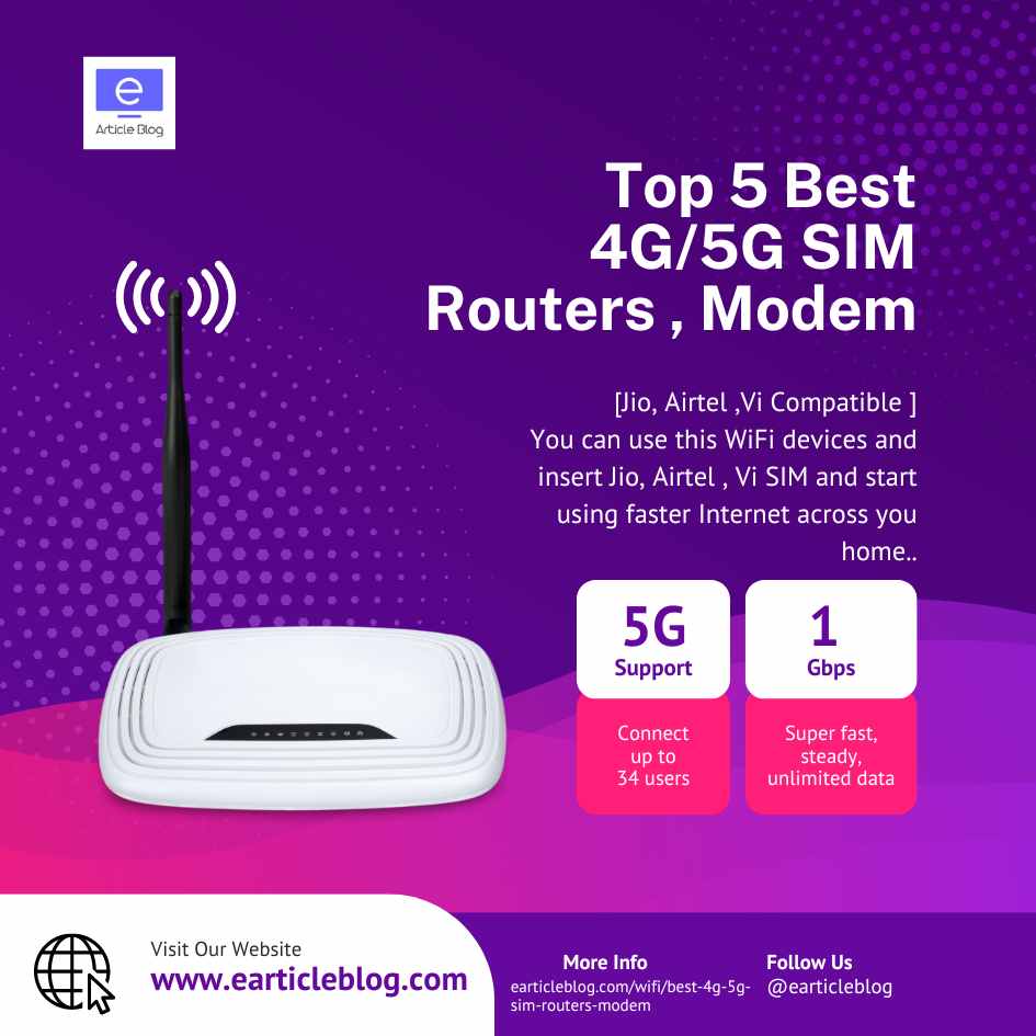 Top 5 Best 4G/5G SIM Routers , Modem