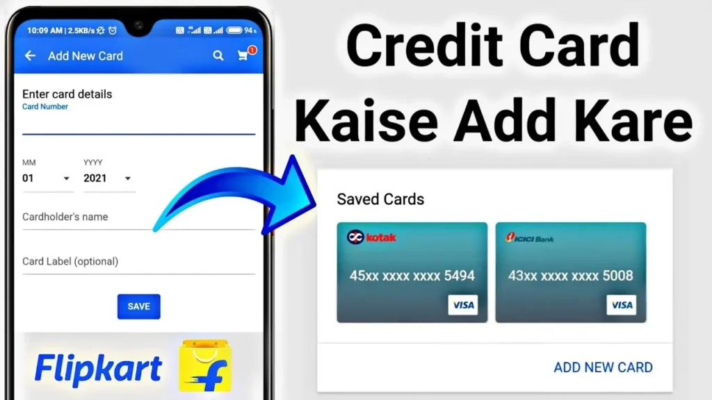 how to add card in flipkart