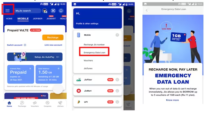 Jio Emergency Loan Data