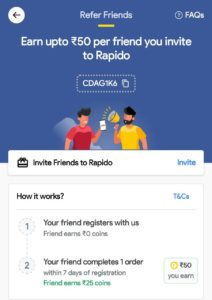  Rapido App Refer & Earn Offer