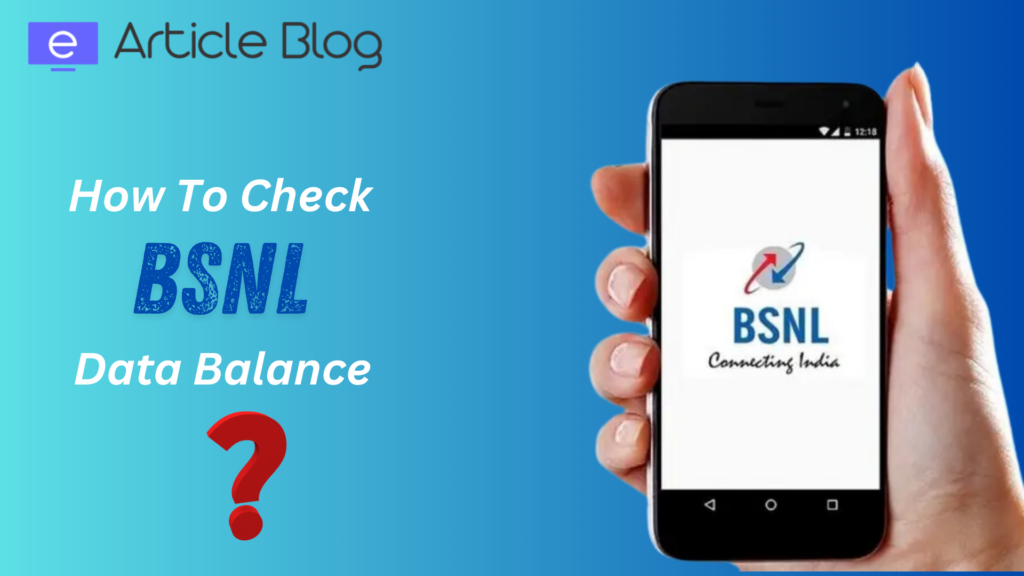 BSNL Data Balance Check Number