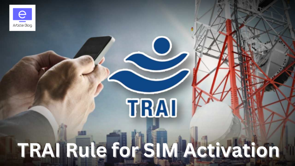 TRAI rule for SIM sim card