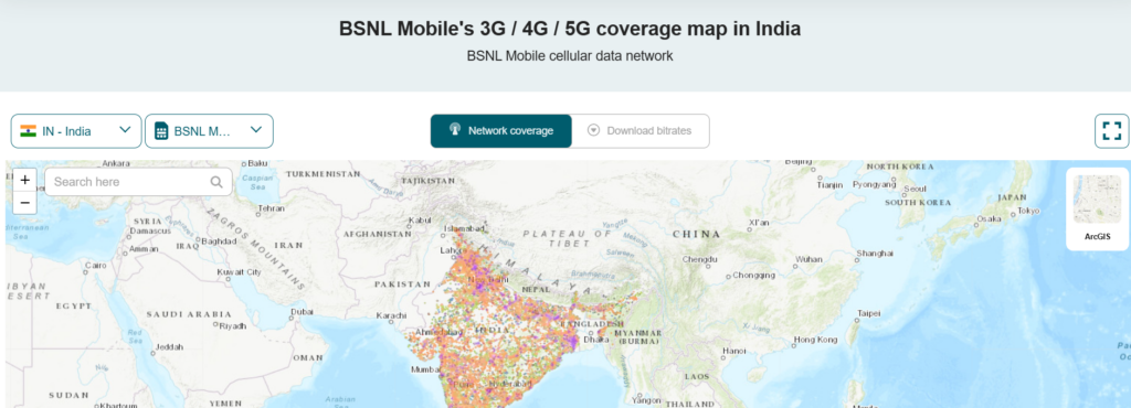 BSNL network check online