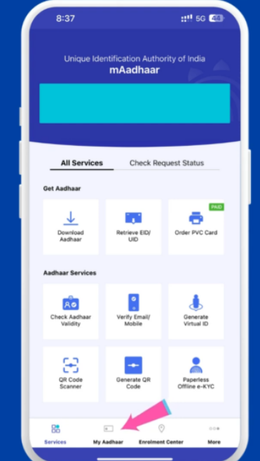 Aadhaar biometric unlock Login