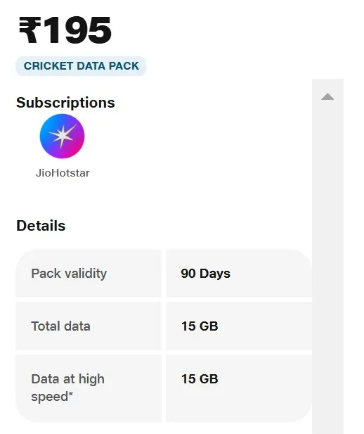 Jio 195 Plan Details